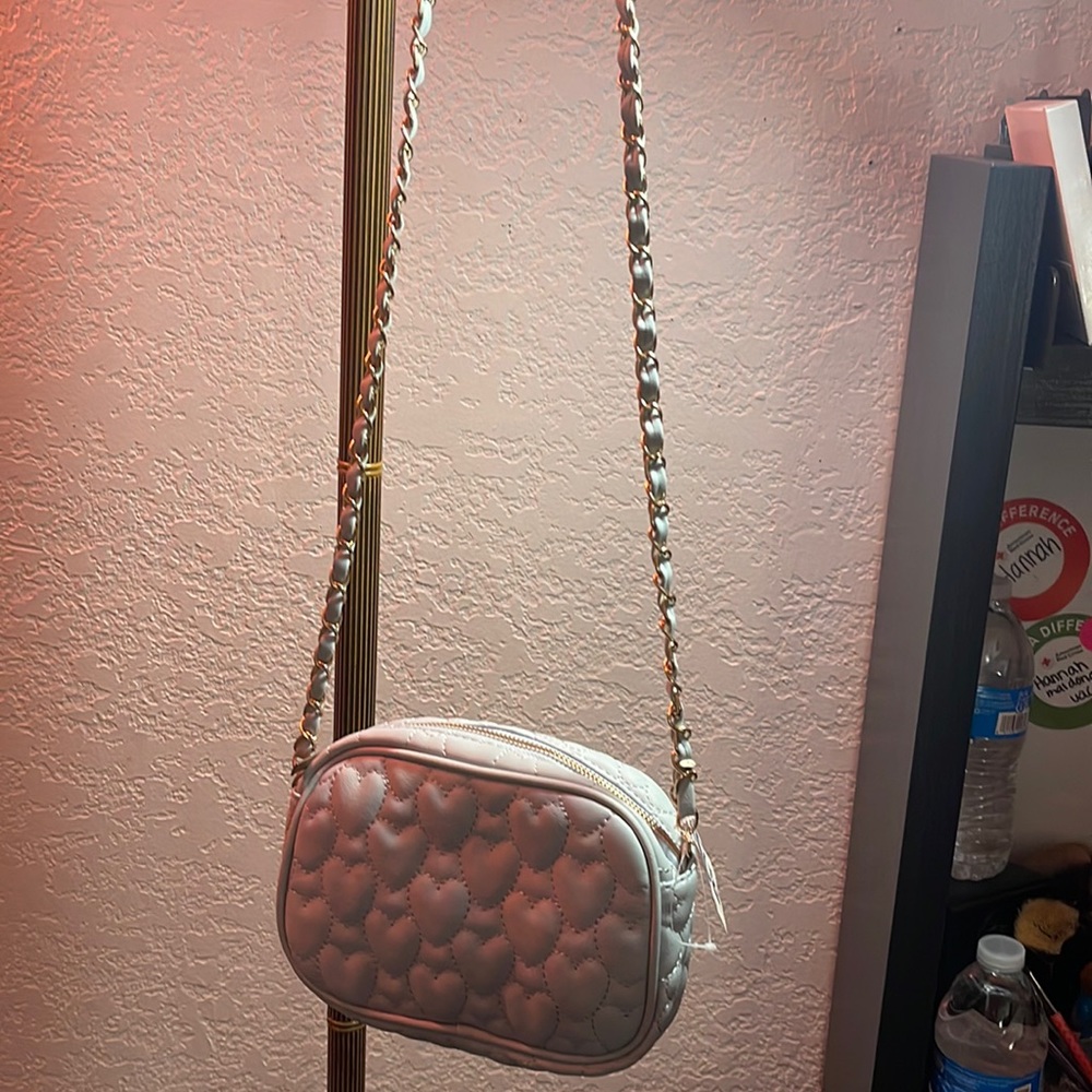 Powder blue heart bag